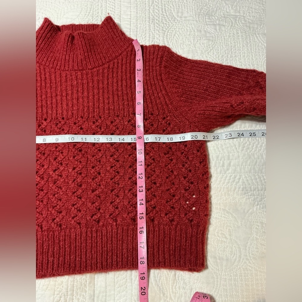 REBECCA TAYLOR CHAINETTE ALPACA WOOL SWEATER XL - Picture 7 of 14